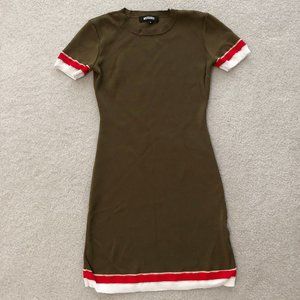 Missguided army green bodycon mini dress